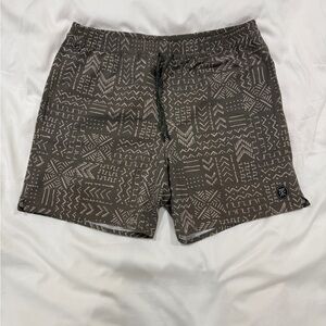 Roark Green Patterned Board Shorts